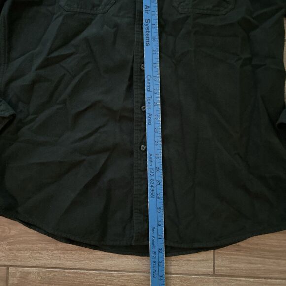 Eddie Bauer Long Sleeve Shirt Knit Army Green baumwolle Forest Hiking Outdoors - Picture 3 of 7